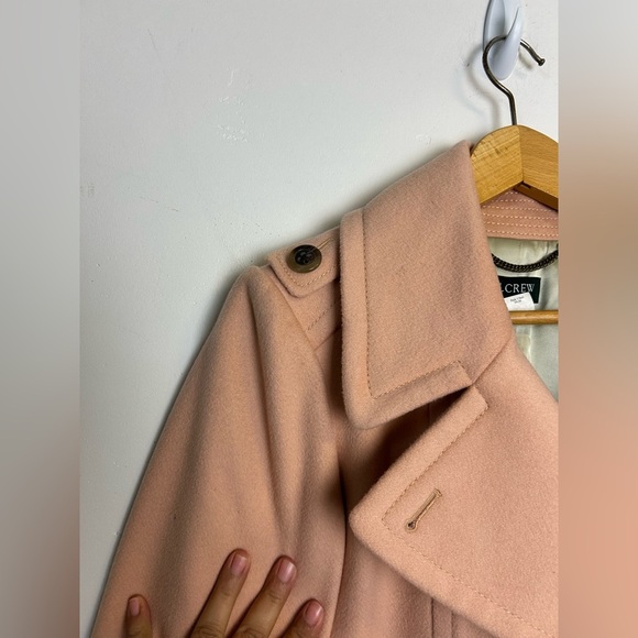 J.Crew Tm Thinsulate Women's Peach Pea Coat 100% Wool Military style - Picture 6 of 16
